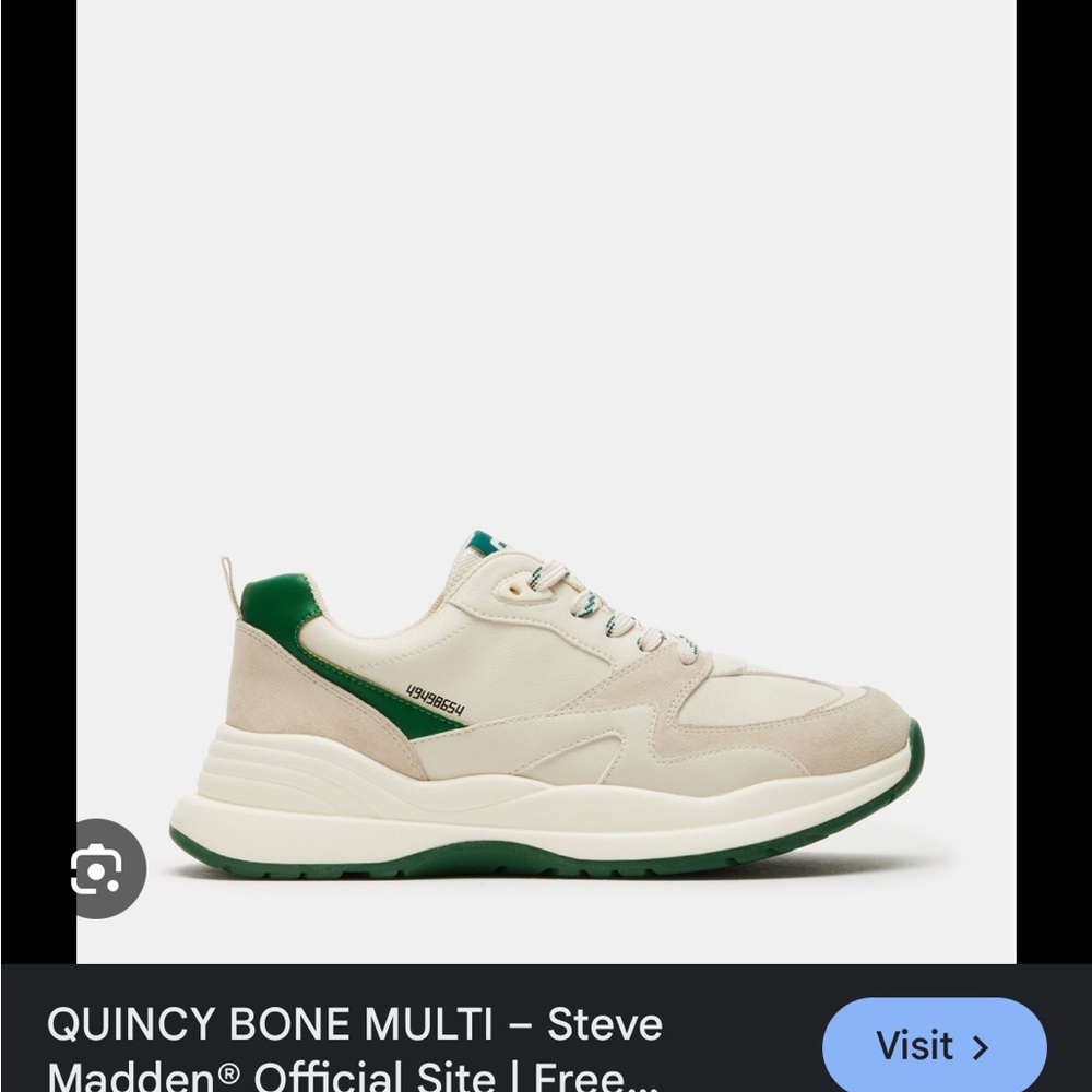 Steve Madden Quincy Sneaker (Bone) Size 8.5